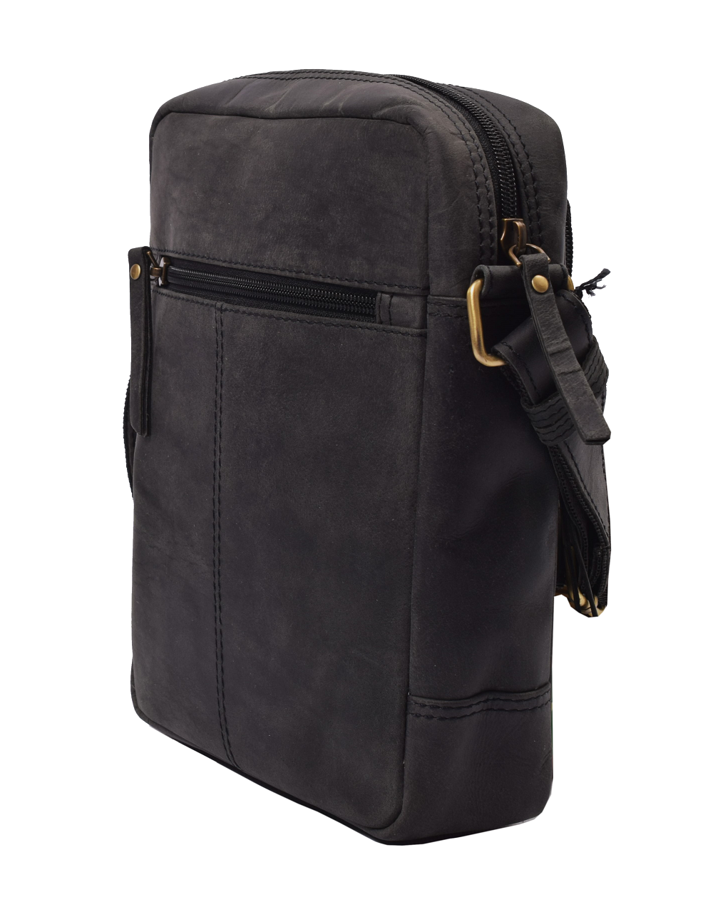 Menzo MB116 Umhängetasche Büffelleder/schwarz