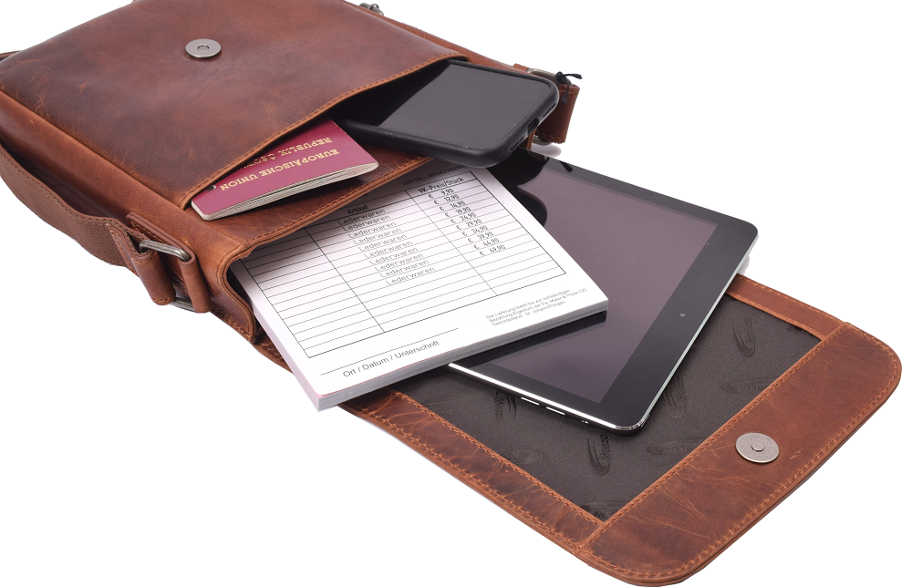 Menzo MB110 Umhängetasche Büffelleder/cognac