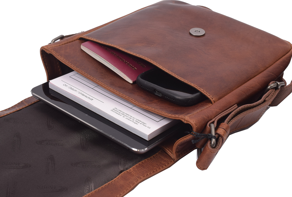 Menzo MB110 Umhängetasche Büffelleder/cognac