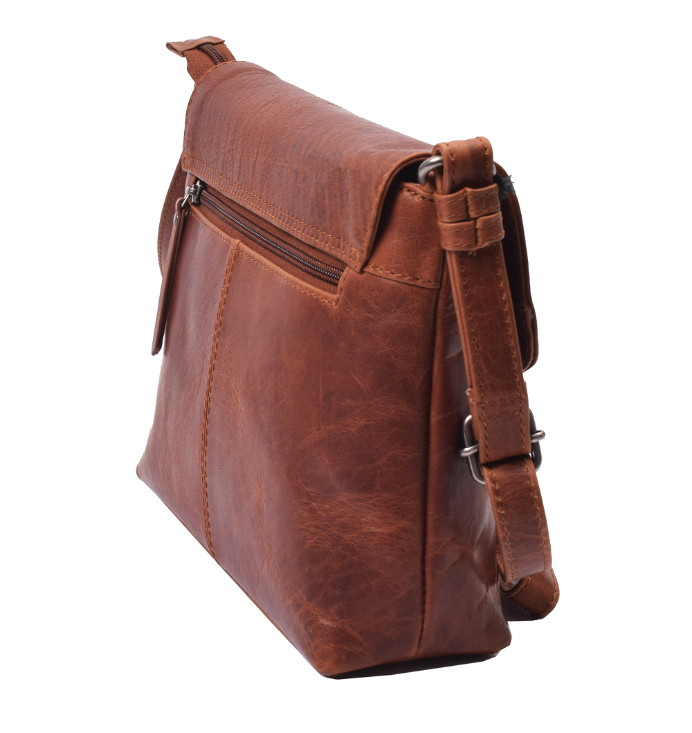 Menzo MB112 Umhängetasche Büffelleder/cognac