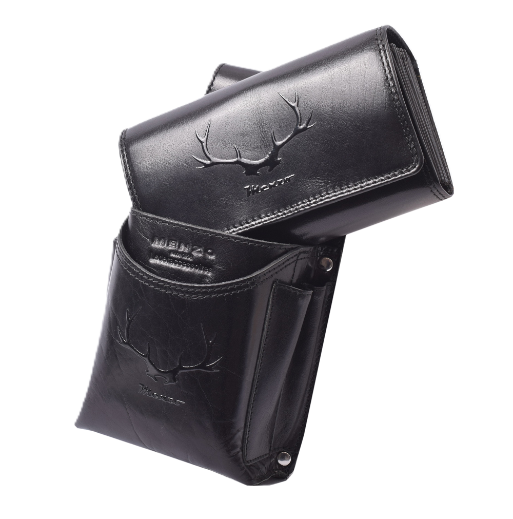 Neu: Hochwertiges Menzo 937geweih Profikellnerset Büffelleder/schwarz