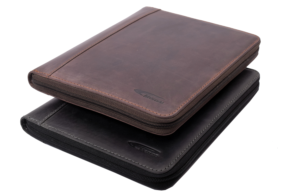 Menzo MB46 Dokumenten & Tabletmappe A5 Büffelleder/marone