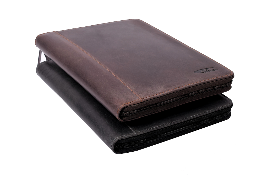 Menzo MB46 Dokumenten & Tabletmappe A5 Büffelleder/schwarz
