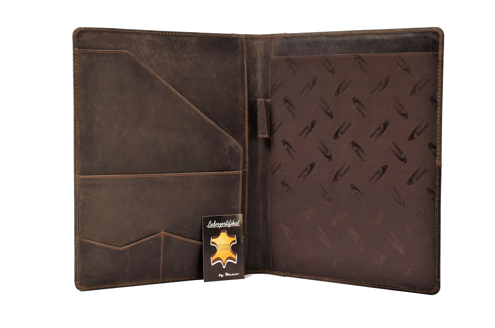 MB58 Dokumentenmappe A4 Büffelleder/marone