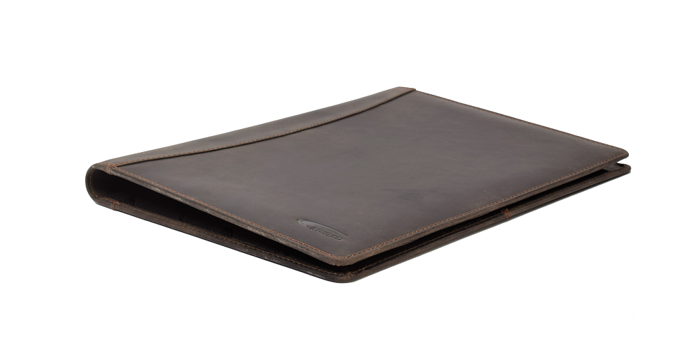 MB58 Dokumentenmappe A4 Büffelleder/marone