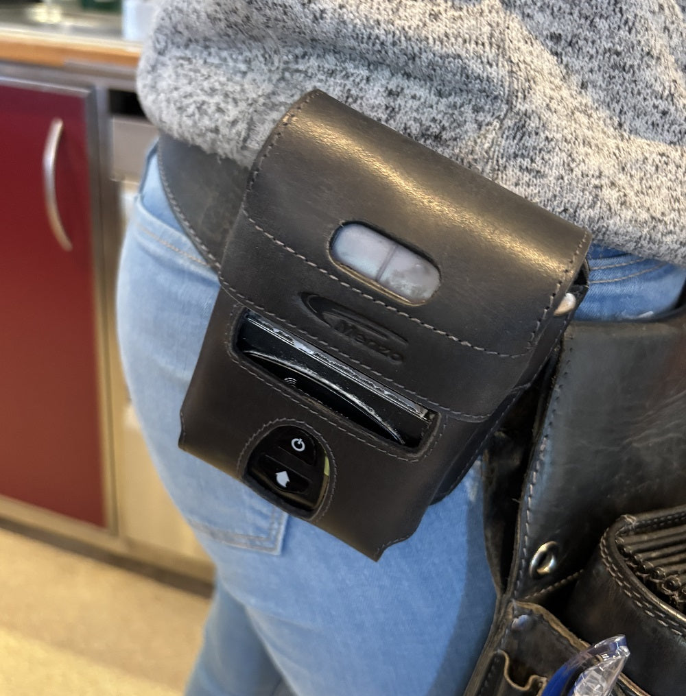 Druckertasche Büffelleder/schwarz