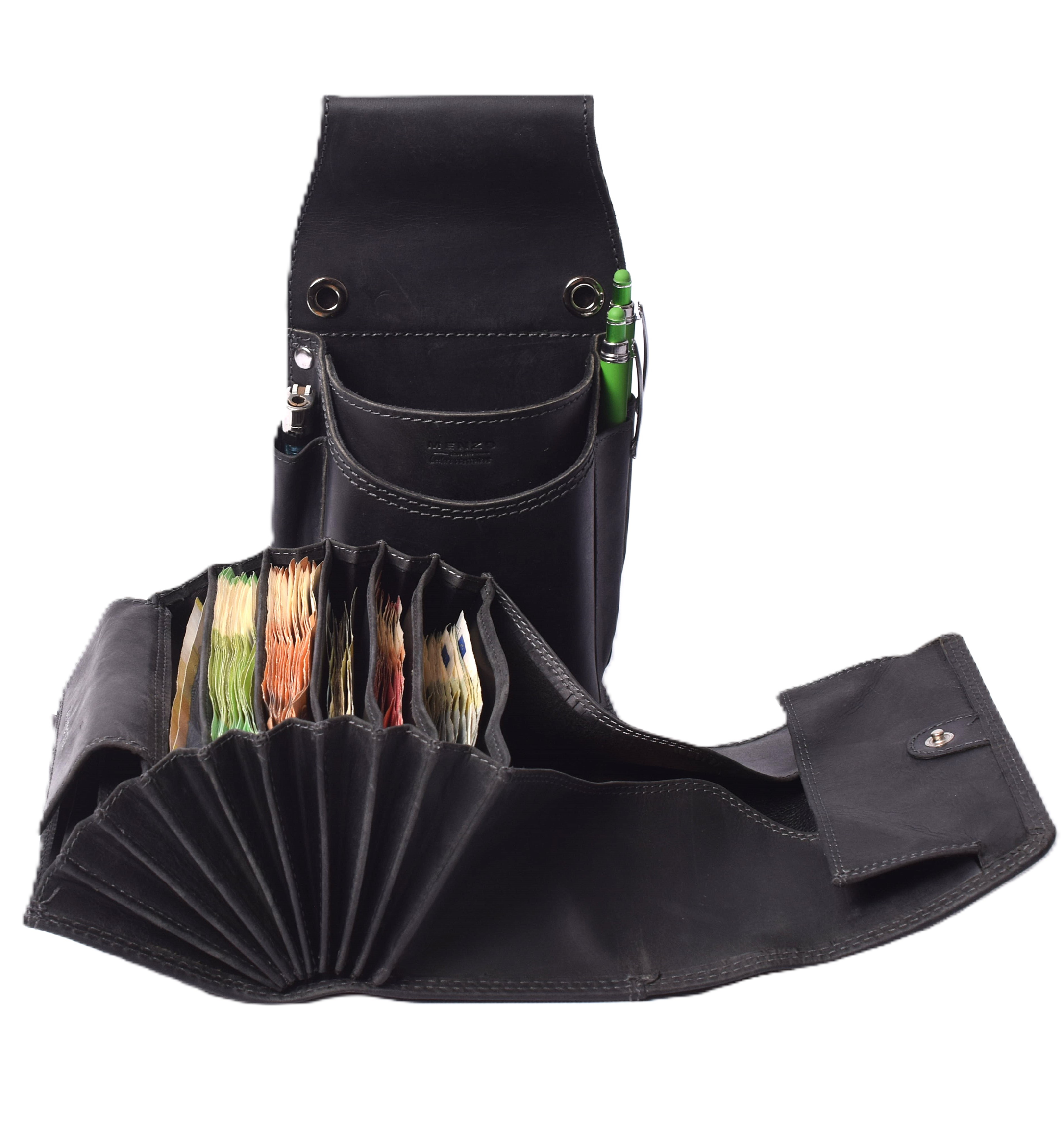 Menzo 937 Profikellnerset Büffelleder/Logo schwarz