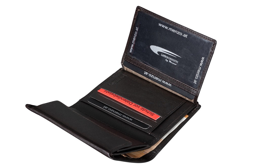 Menzo 7001 Herrenbörse schwarz / Nappaleder