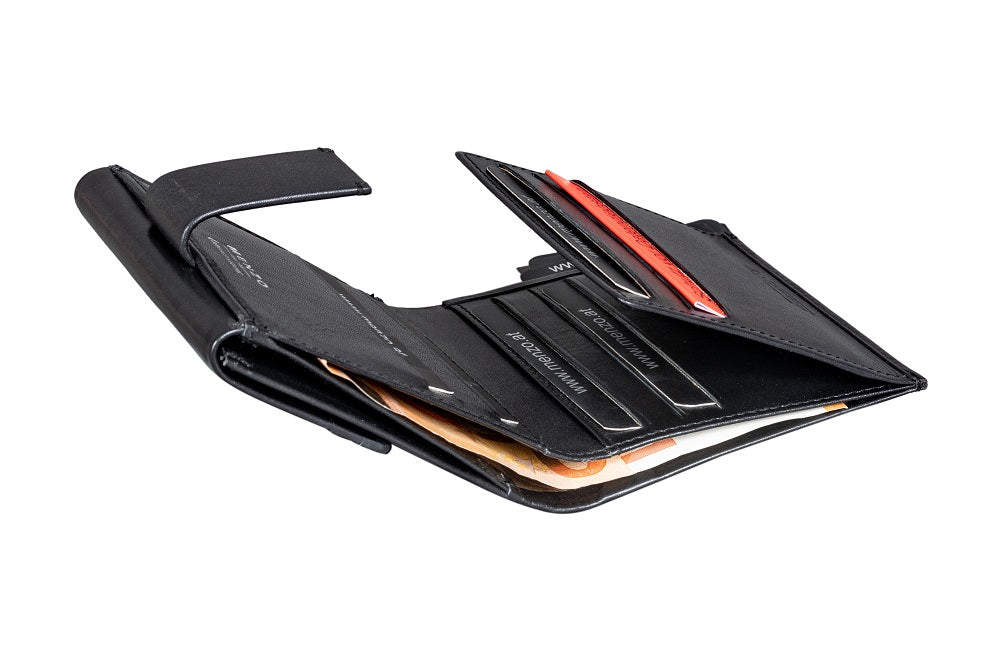 Menzo 7002 Kleinbörse schwarz / Nappaleder