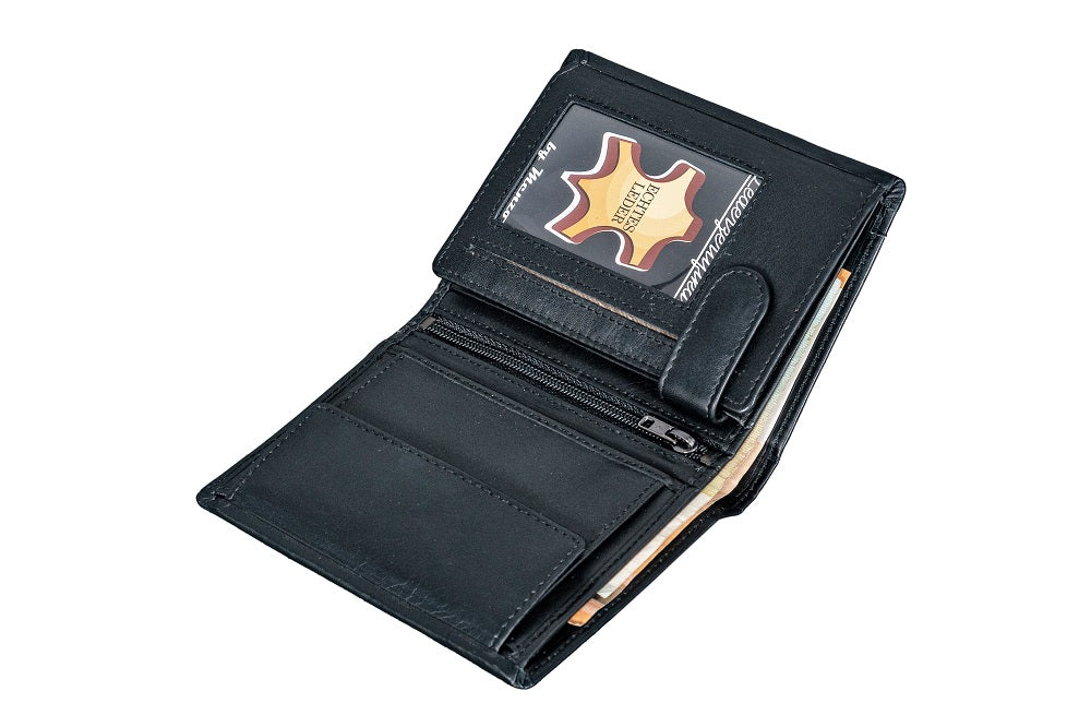 Menzo 7005 Herrenbörse schwarz / Nappaleder