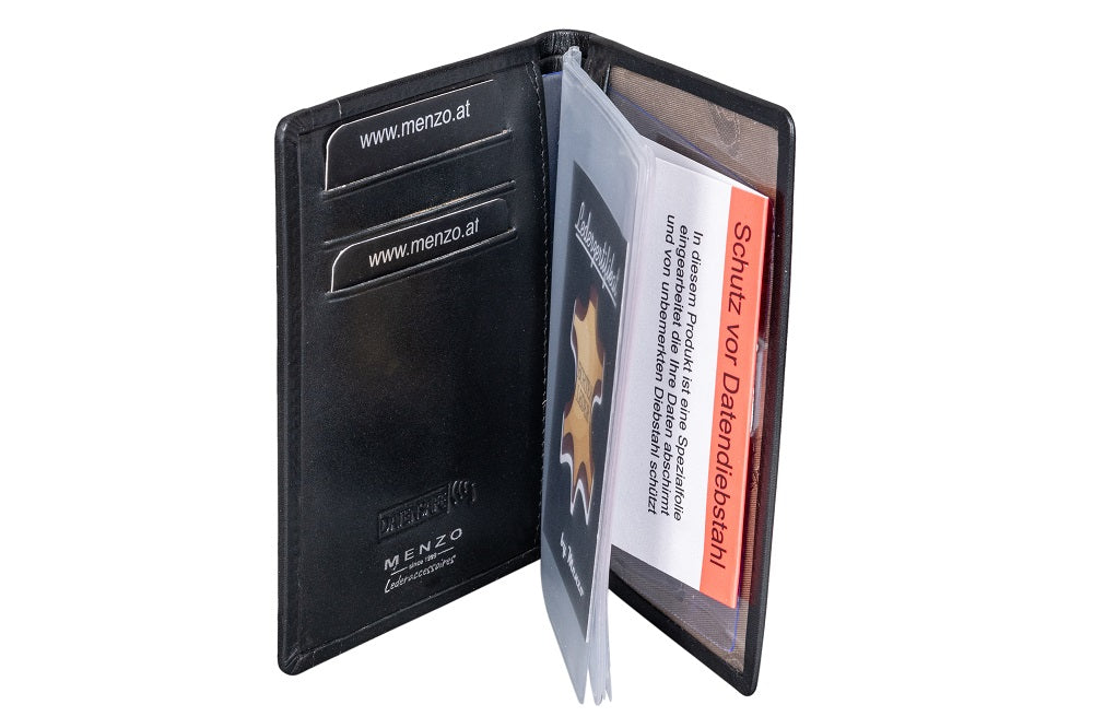 Menzo 7007 Führerscheinetui schwarz / Nappaleder