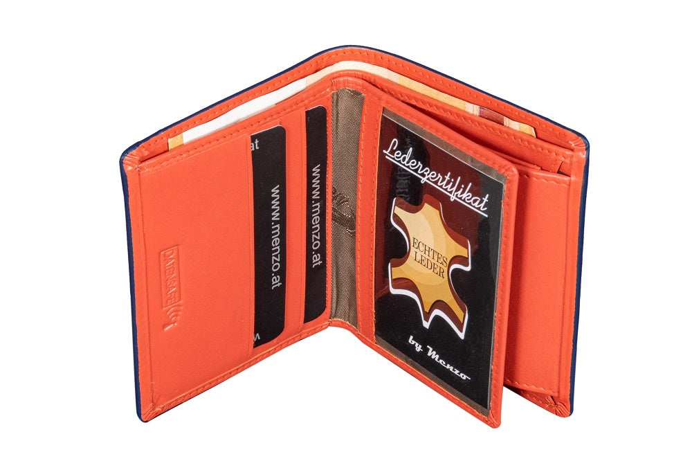 Menzo 7008 Kleinbörse saison3 orange / Nappaleder