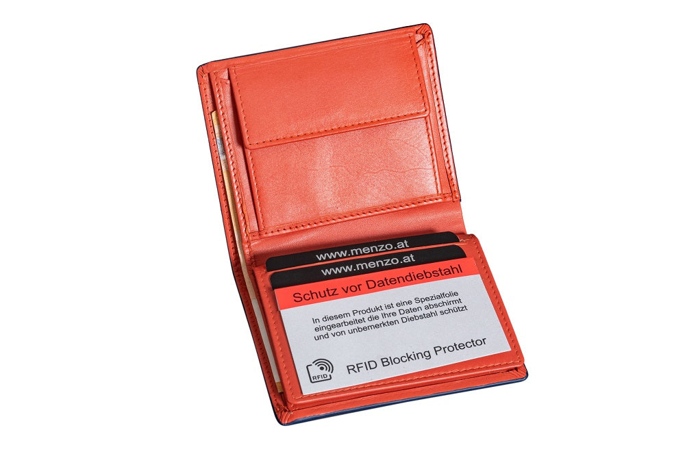 Menzo 7008 Kleinbörse saison3 orange / Nappaleder