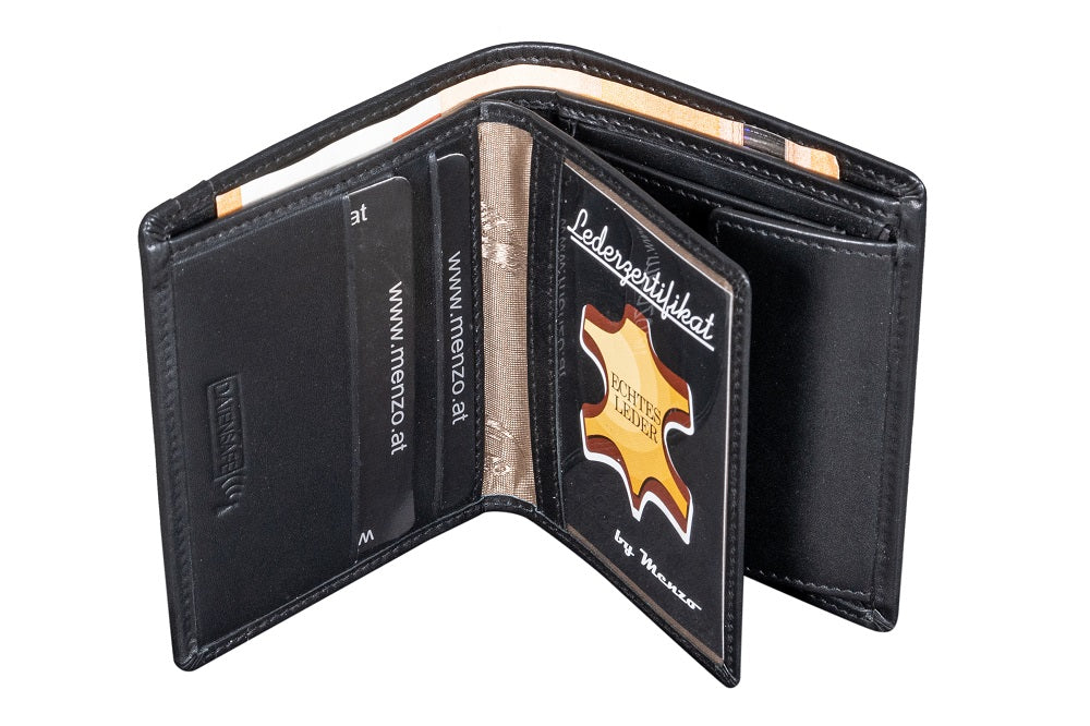 Menzo 7008 Kleinbörse schwarz / Nappaleder