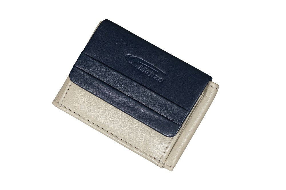Menzo 7010 Minibörse saison2 navy-cream / Nappaleder