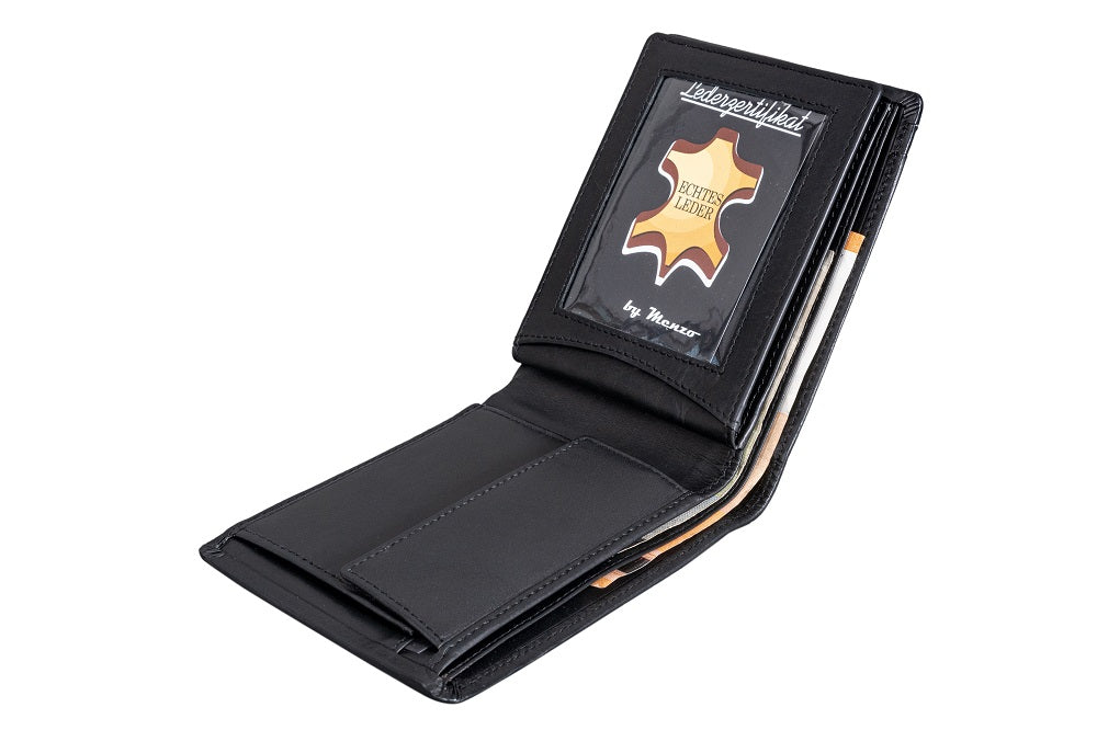 Menzo 9011 Herrenbörse schwarz / Nappaleder