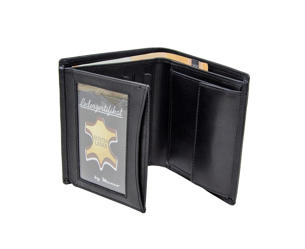 Menzo 9012 Herrenbörse schwarz / Nappaleder