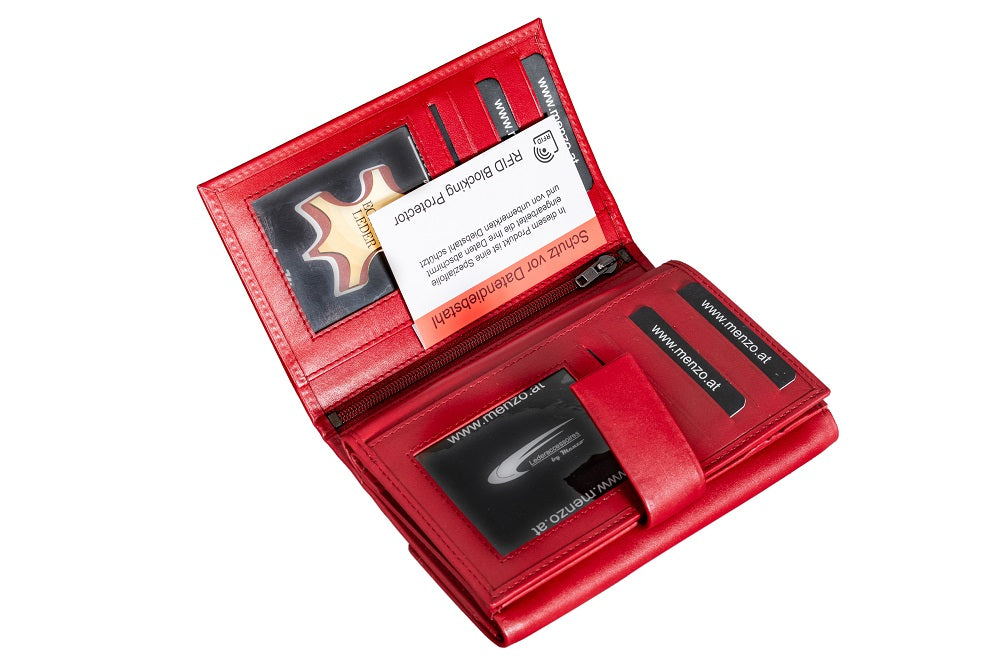 Menzo 7013 Damenbörse rot / Nappaleder