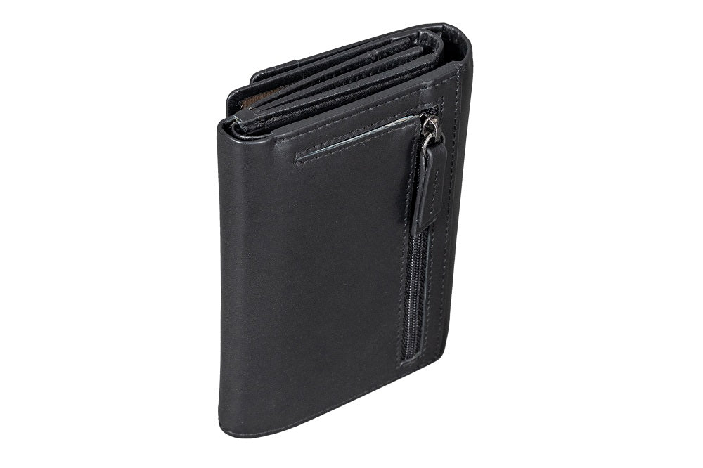 Menzo 7014 Damenbörse schwarz / Nappaleder