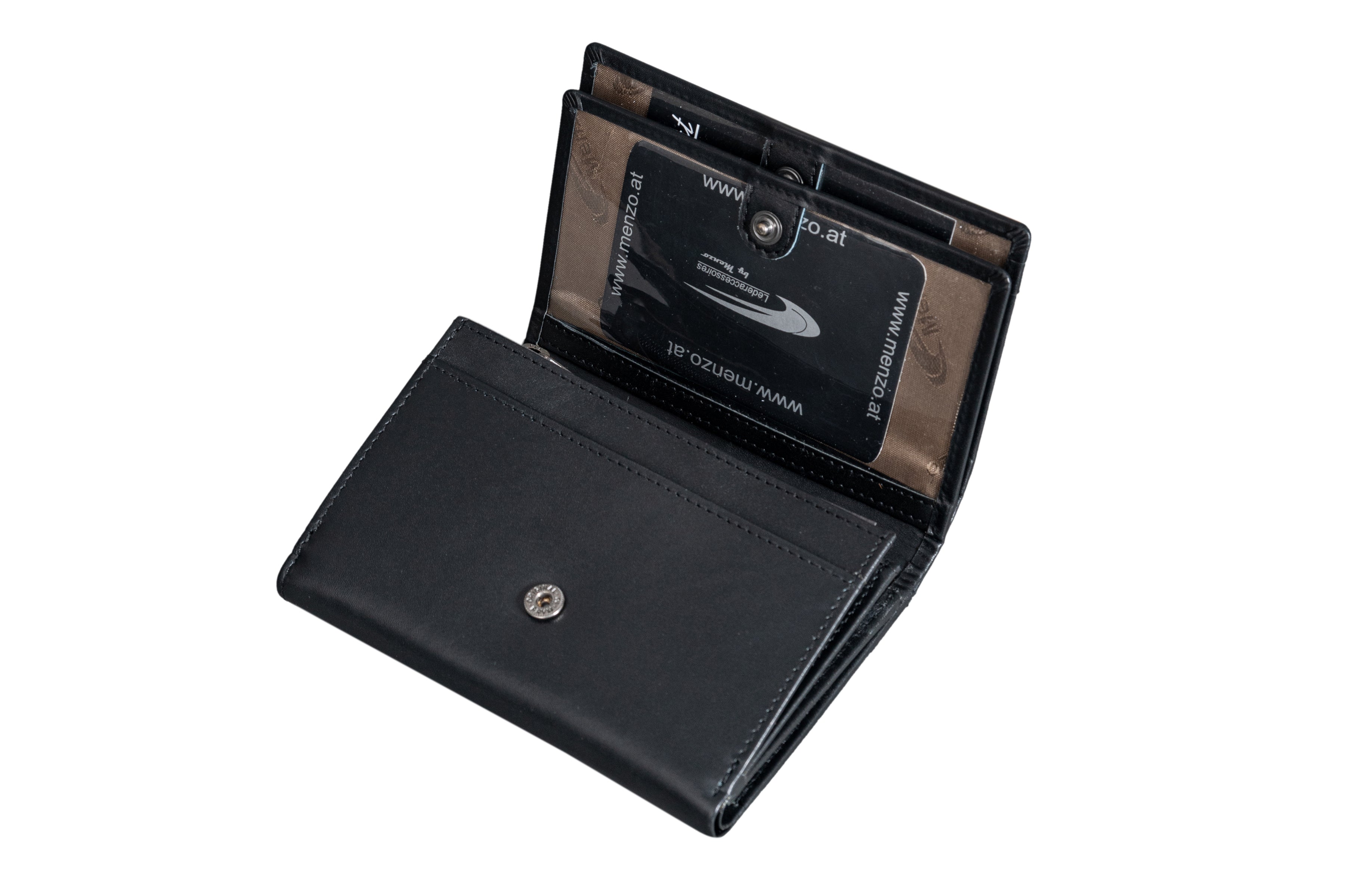 Menzo 7014 Damenbörse schwarz / Nappaleder