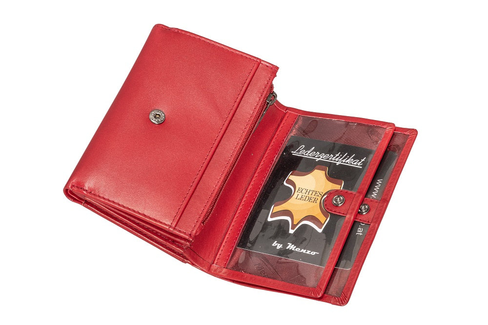 Menzo 7014 Damenbörse rot / Nappaleder