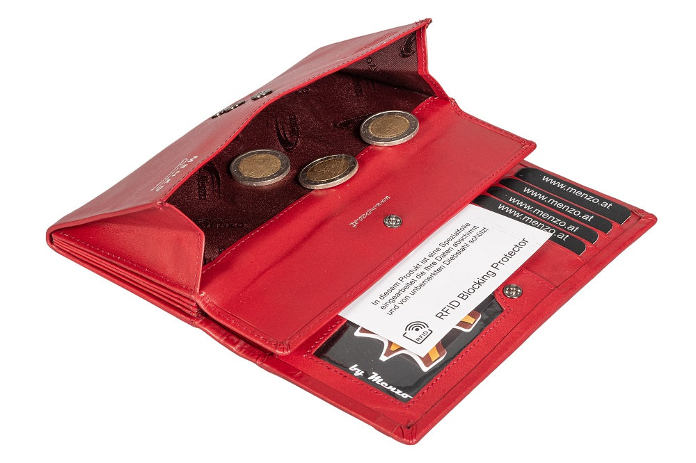 Menzo 7015 Damenbörse rot / Nappaleder