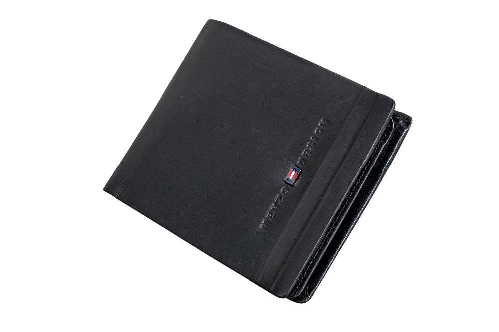 Menzo 7017 Herrenbörse schwarz / Nappaleder