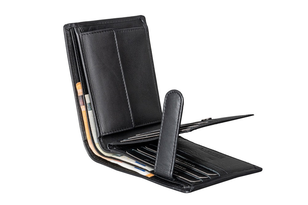 Menzo 7020 Herrenbörse schwarz / Nappaleder