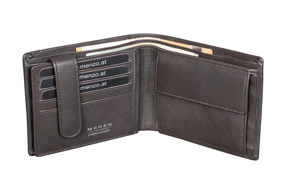 Menzo 7020 Herrenbörse braun / Nappaleder