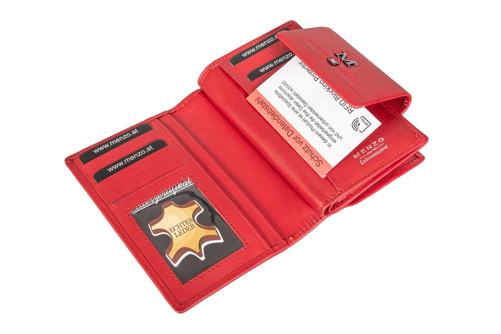 Menzo 7024 Damenbörse rot / Nappaleder