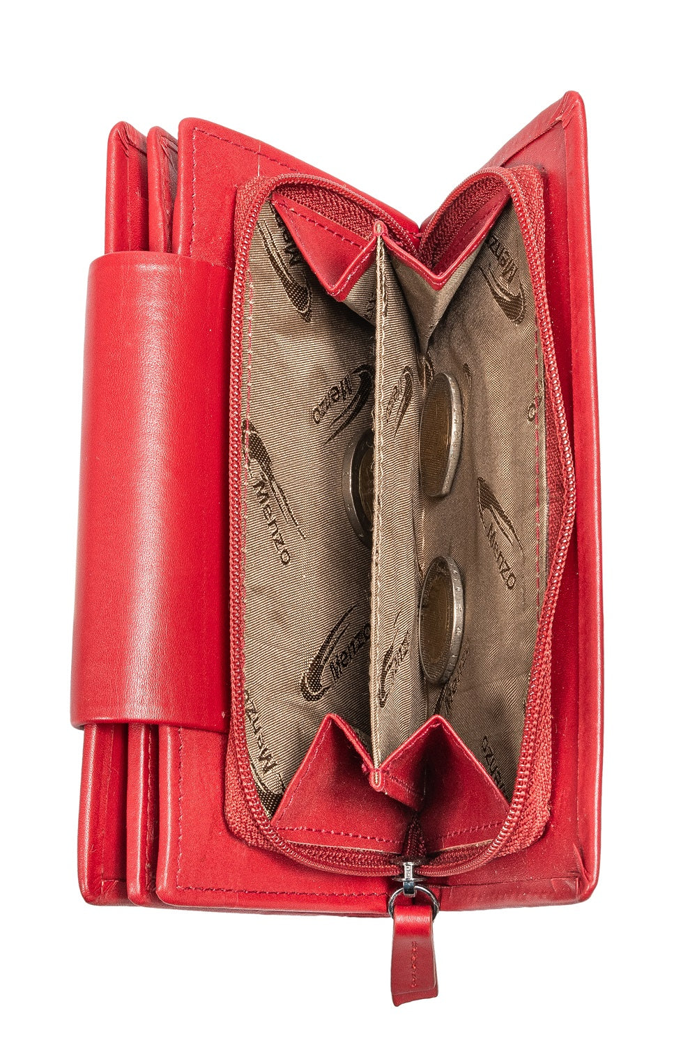 Menzo 7024 Damenbörse rot / Nappaleder