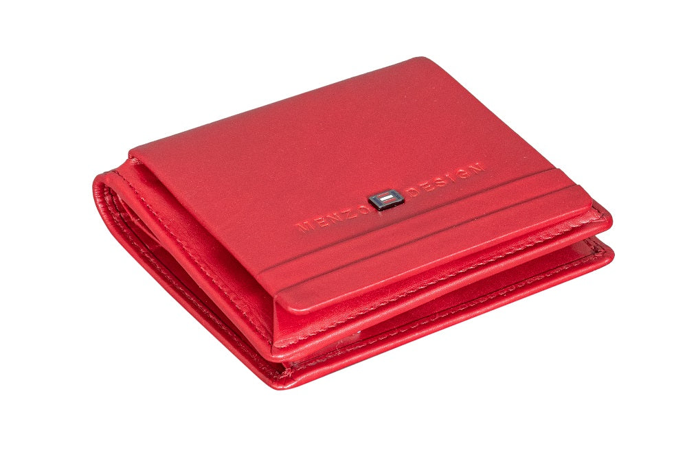 Menzo 7030 Kleinbörse rot / Nappaleder - Wiener Schachtel