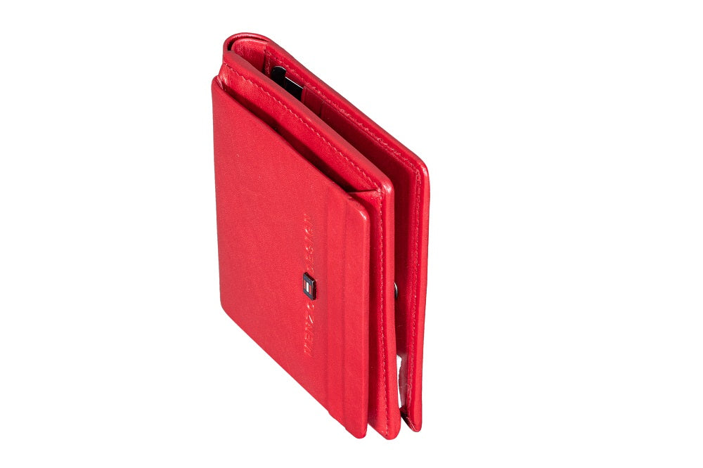 Menzo 7030 Kleinbörse rot / Nappaleder - Wiener Schachtel