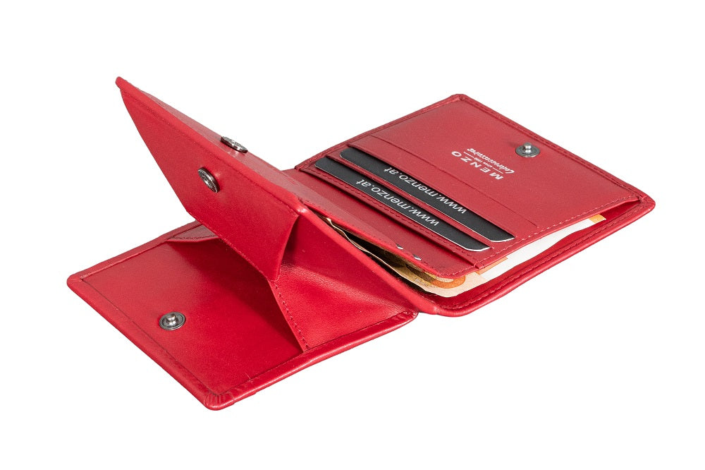 Menzo 7030 Kleinbörse rot / Nappaleder - Wiener Schachtel