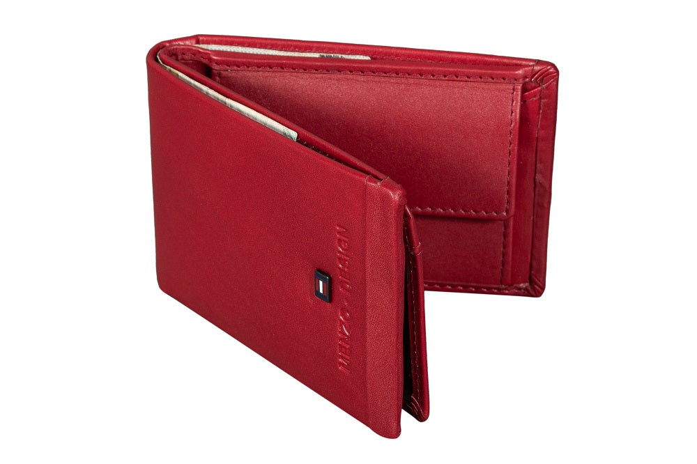 Menzo 7031 Kleinbörse rot / Nappaleder