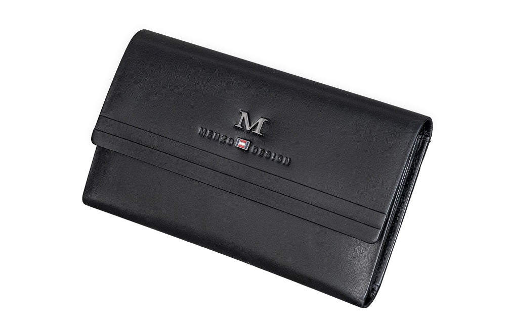 Menzo 7032 Damenbörse schwarz / Nappaleder