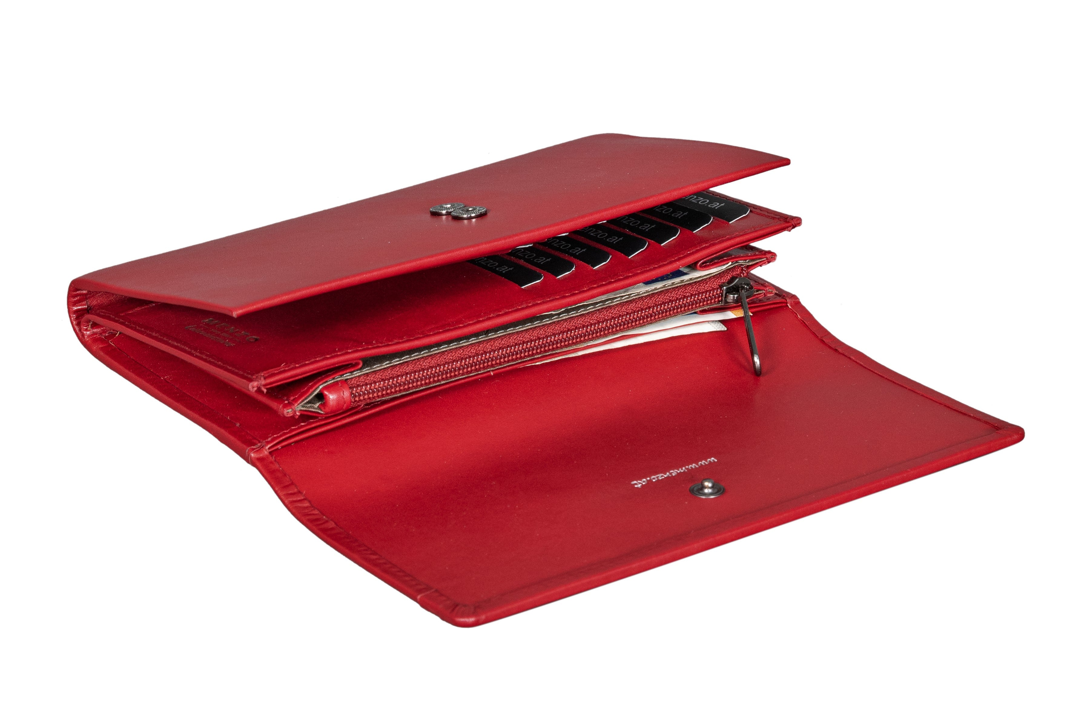 Menzo 7032 Damenbörse rot / Nappaleder