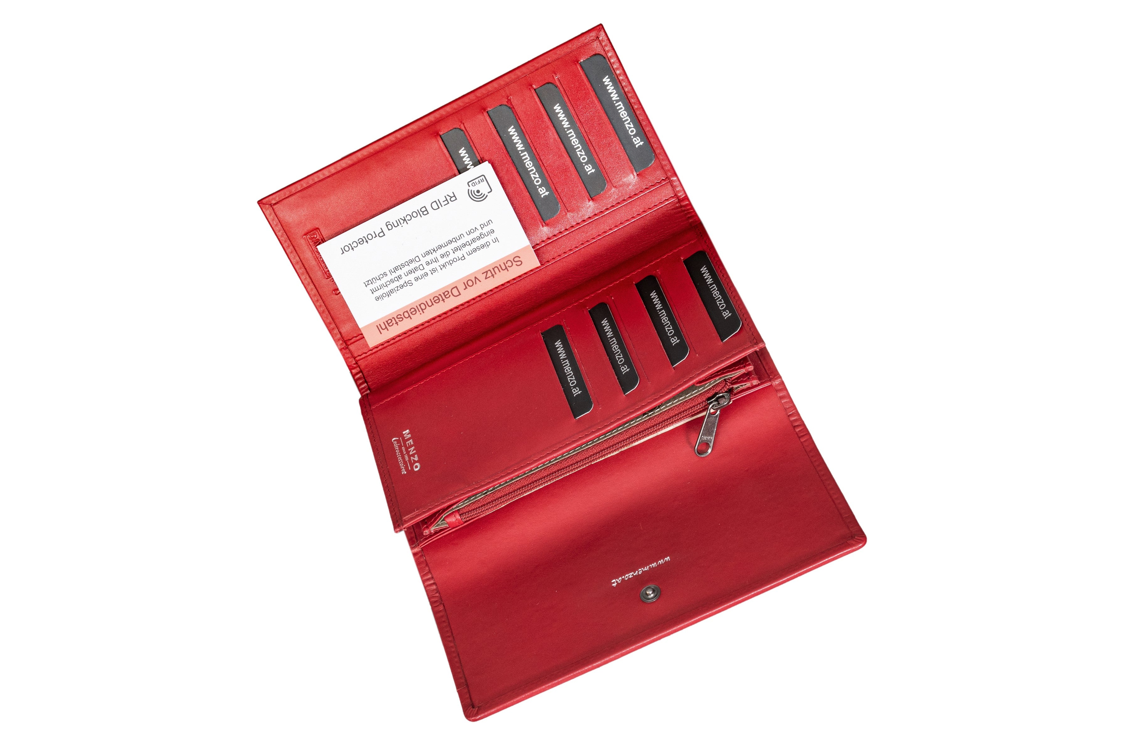 Menzo 7032 Damenbörse rot / Nappaleder