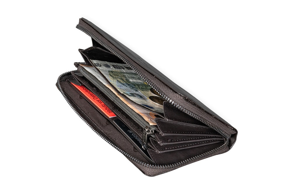 Menzo 7034 Damenbörse braun / Nappaleder