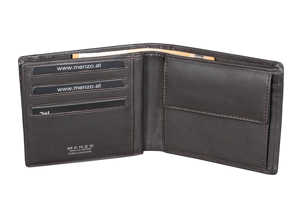 Menzo 7042 Herrenbörse braun / Nappaleder