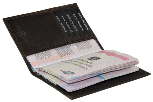 Menzo 936 Reisepassetui Büffelleder/marone