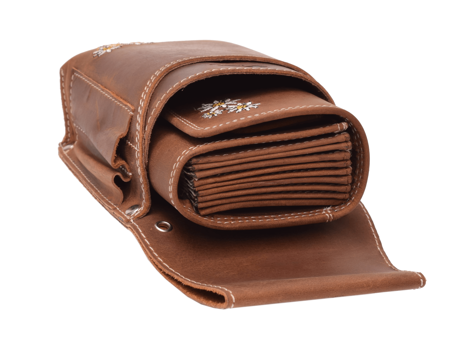 Hochwertiges Menzo 937 Profikellnerset Büffelleder Doppelnaht/Edelweiss deltabraun