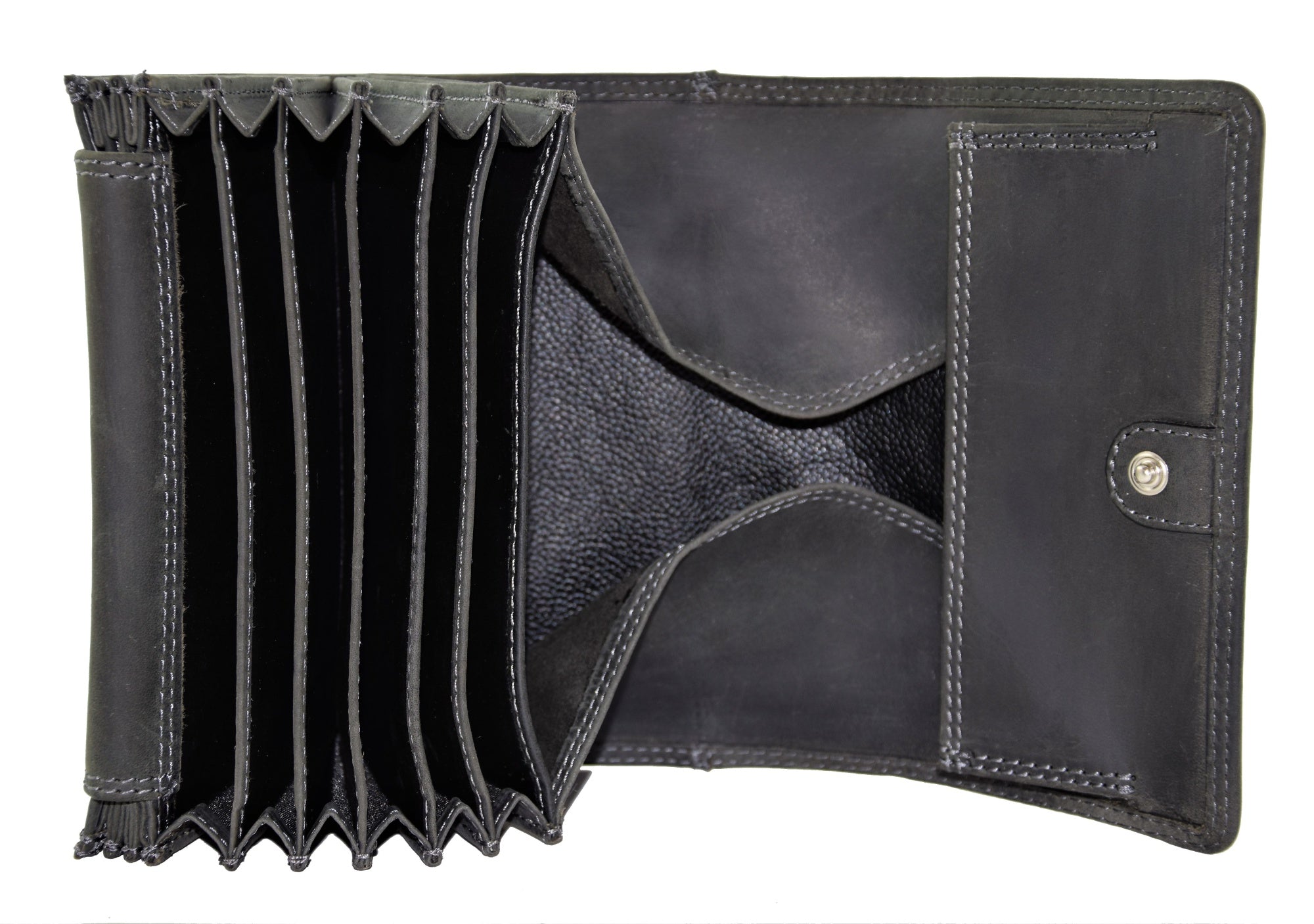 Hochwertiges Menzo 937 Profikellnerset Büffelleder Doppelnaht/Edelweiss schwarz