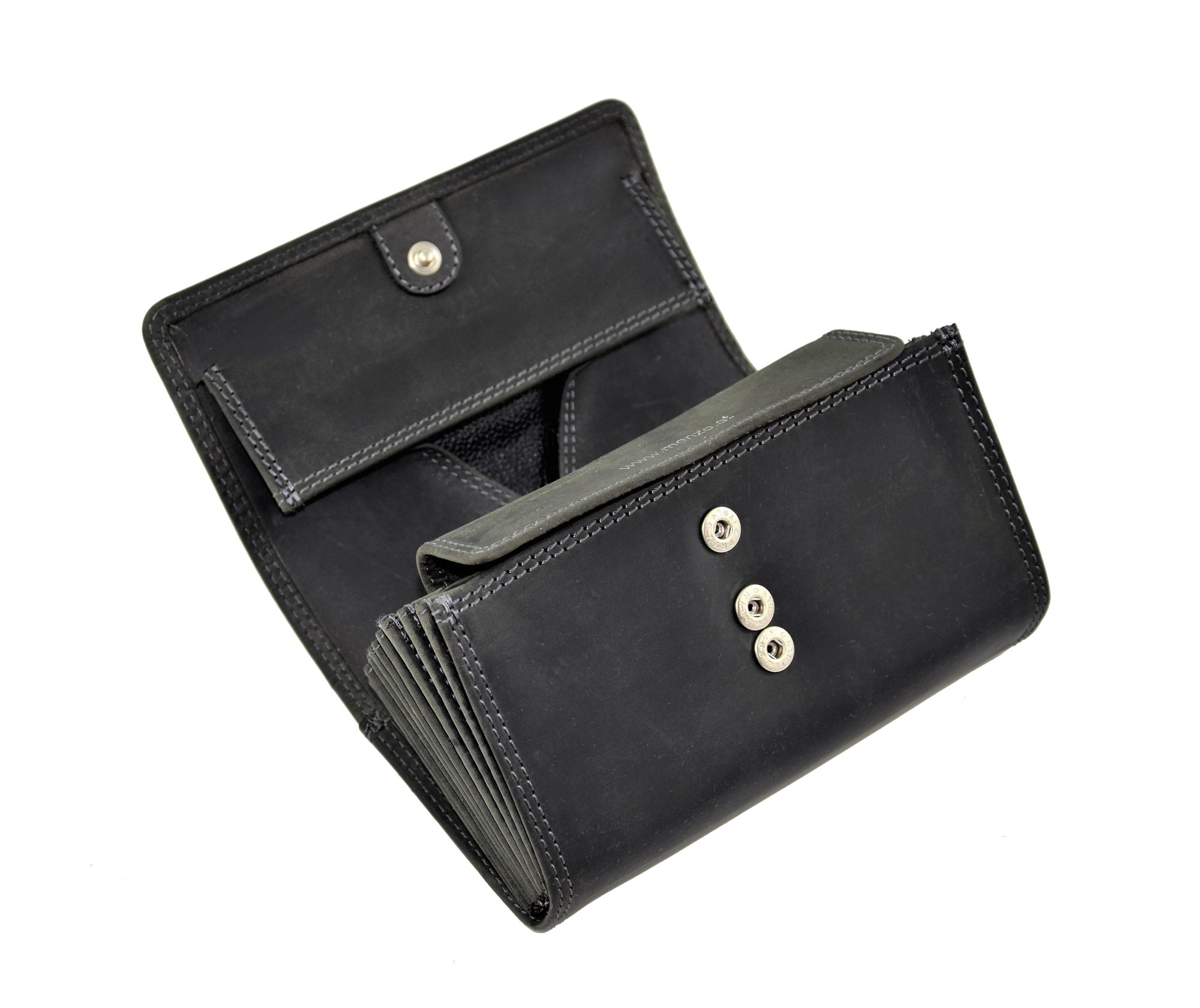 Hochwertiges Menzo 937 Profikellnerset Büffelleder Doppelnaht/Edelweiss schwarz