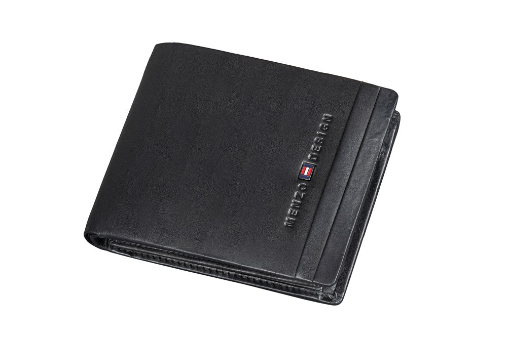 Menzo 7003 Herrenbörse schwarz / Nappaleder