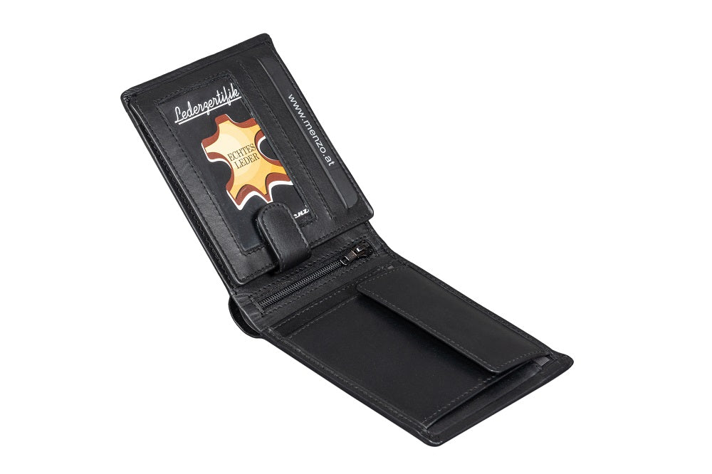 Menzo 7003 Herrenbörse schwarz / Nappaleder