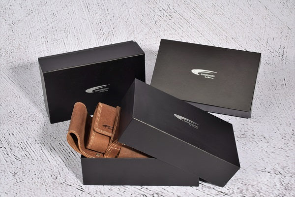 Hochwertiges Menzo 937 Profikellnerset Büffelleder Doppelnaht/Edelweiss deltabraun