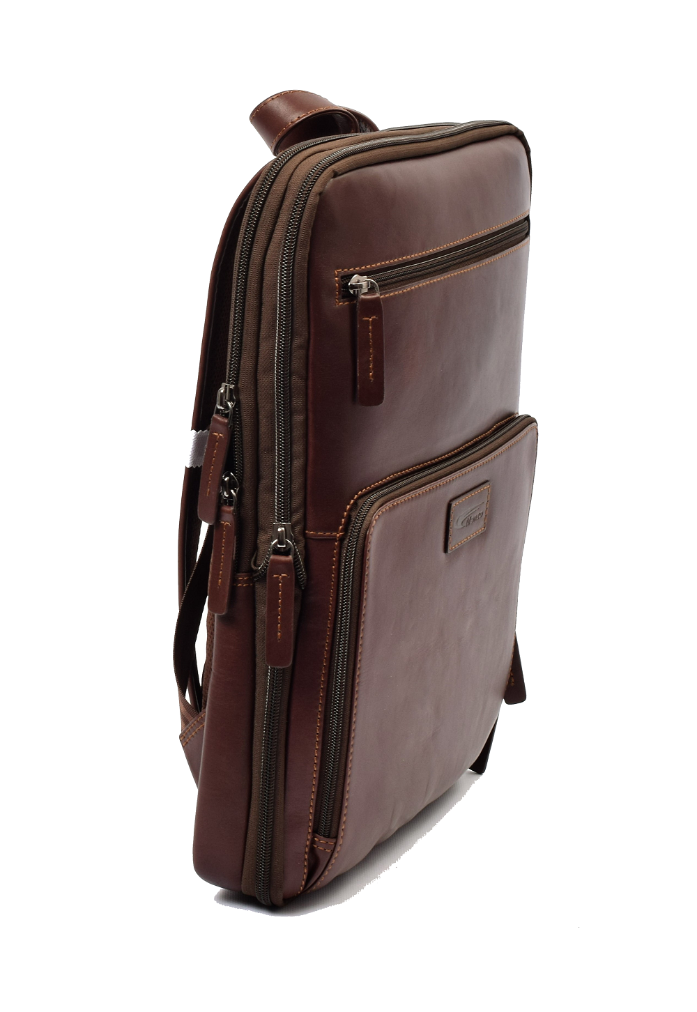 Menzo MB64D - Rucksack Rindsleder/marone für 13,3 Zoll Laptop