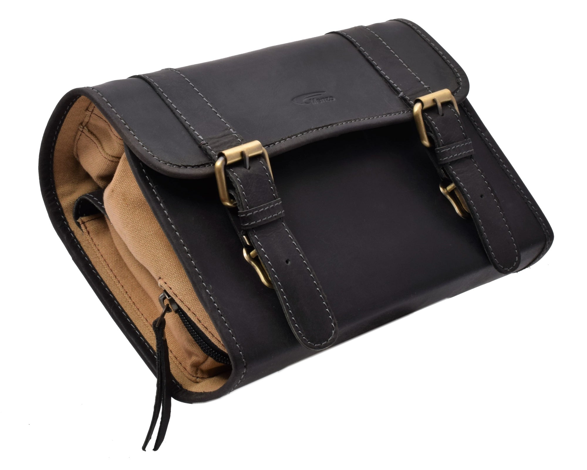 Menzo MB52 Kulturtasche Büffelleder/schwarz