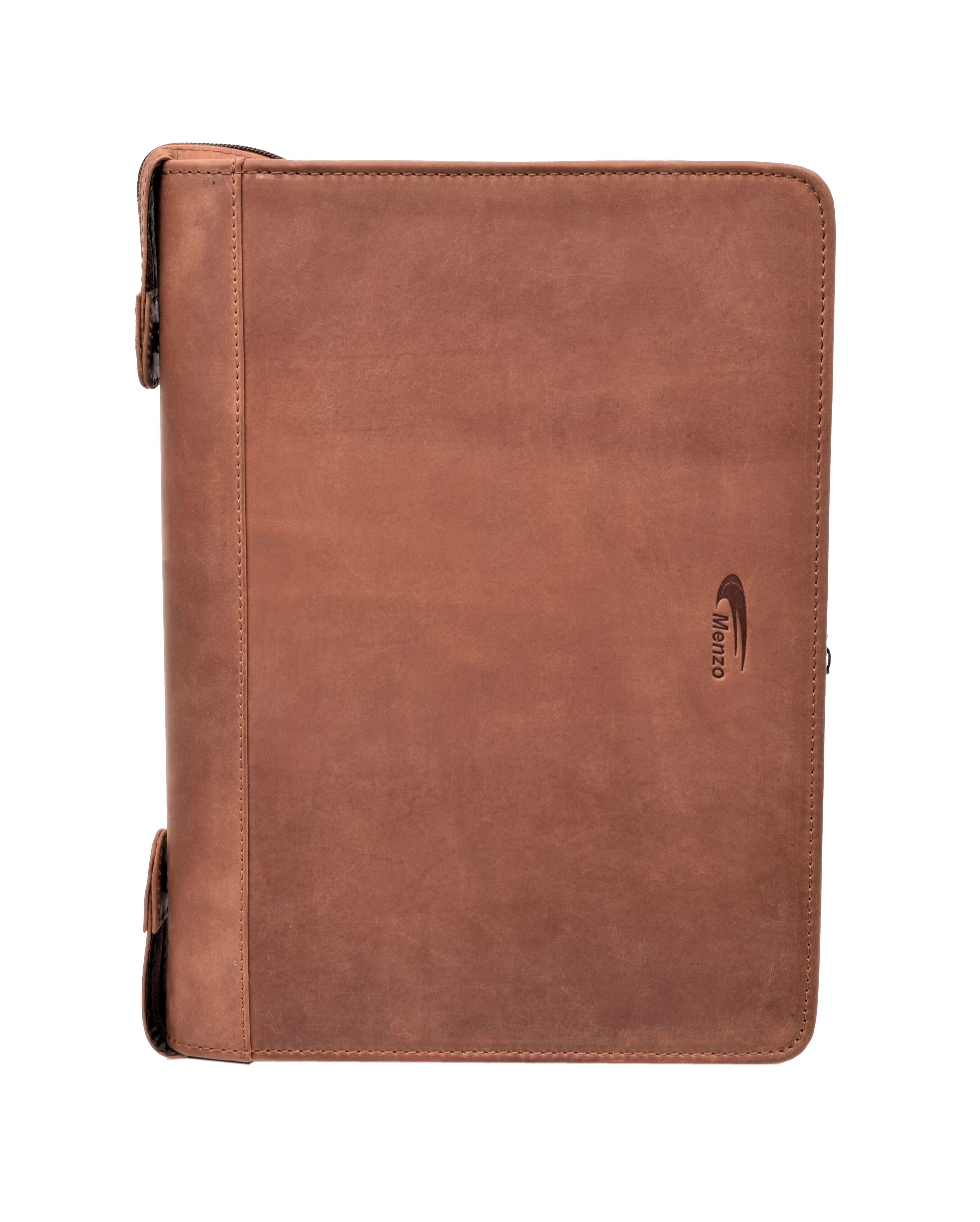 Menzo MB55 Dokumentenmappe A4 Büffelleder/deltabraun